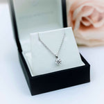 1.0 CT Round Moissanite Diamond Solitaire Necklace in Solid Gold 7