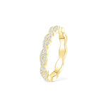 Stunning 0.3 TCW Round Moissanite Stones Saddie Braided Wedding Bands 2
