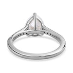 Pear Cut Pave Style Cubic Zirconia in 925 Sterling Silver Ring 5
