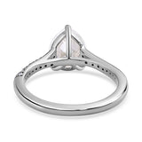Pear Cut Pave Style Cubic Zirconia in 925 Sterling Silver Ring 5
