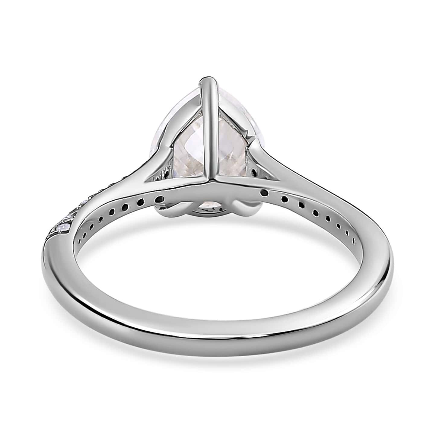 Pear Cut Pave Style Cubic Zirconia in 925 Sterling Silver Ring 5