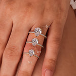Stunning 1.0 CT Pear Moissanite Engagement Ring with Hidden Halo & Pave Design 4