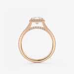 Radiant Halo & Pave , Split Shank Lab Grown Diamond Engagement Ring