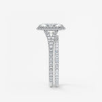 Radiant Halo & Pave , Split Shank Lab Grown Diamond Engagement Ring