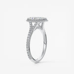 Radiant Halo & Pave , Split Shank Lab Grown Diamond Engagement Ring