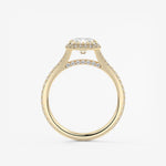 Radiant Halo & Pave , Split Shank Lab Grown Diamond Engagement Ring