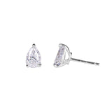 Round Cut Cubic Zirconia in 925 Sterling Silver Earrings 4