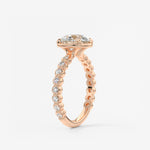 Round Bezel Lab Grown Diamond Engagement Ring