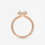 Round Bezel Lab Grown Diamond Engagement Ring