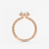 Round Bezel Lab Grown Diamond Engagement Ring