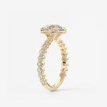 Round Bezel Lab Grown Diamond Engagement Ring