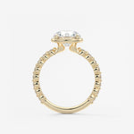 Round Bezel Lab Grown Diamond Engagement Ring