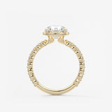 Round Bezel Lab Grown Diamond Engagement Ring