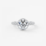 Round Bezel Lab Grown Diamond Engagement Ring