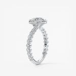 Round Bezel Lab Grown Diamond Engagement Ring