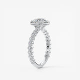 Round Bezel Lab Grown Diamond Engagement Ring