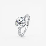 Round Bezel Lab Grown Diamond Engagement Ring