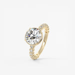 Round Bezel Lab Grown Diamond Engagement Ring