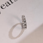 Stunning 0.4 TCW Princess Moissanite Stones Full Eternity Wedding Band 8