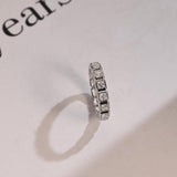 Stunning 0.4 TCW Princess Moissanite Stones Full Eternity Wedding Band 8
