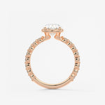 Oval Bezel Lab Grown Diamond Engagement Ring