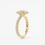 Oval Bezel Lab Grown Diamond Engagement Ring