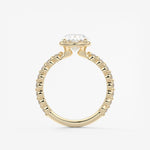 Oval Bezel Lab Grown Diamond Engagement Ring