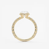 Oval Bezel Lab Grown Diamond Engagement Ring