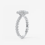 Oval Bezel Lab Grown Diamond Engagement Ring