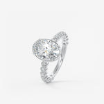 Oval Bezel Lab Grown Diamond Engagement Ring