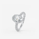 Oval Bezel Lab Grown Diamond Engagement Ring