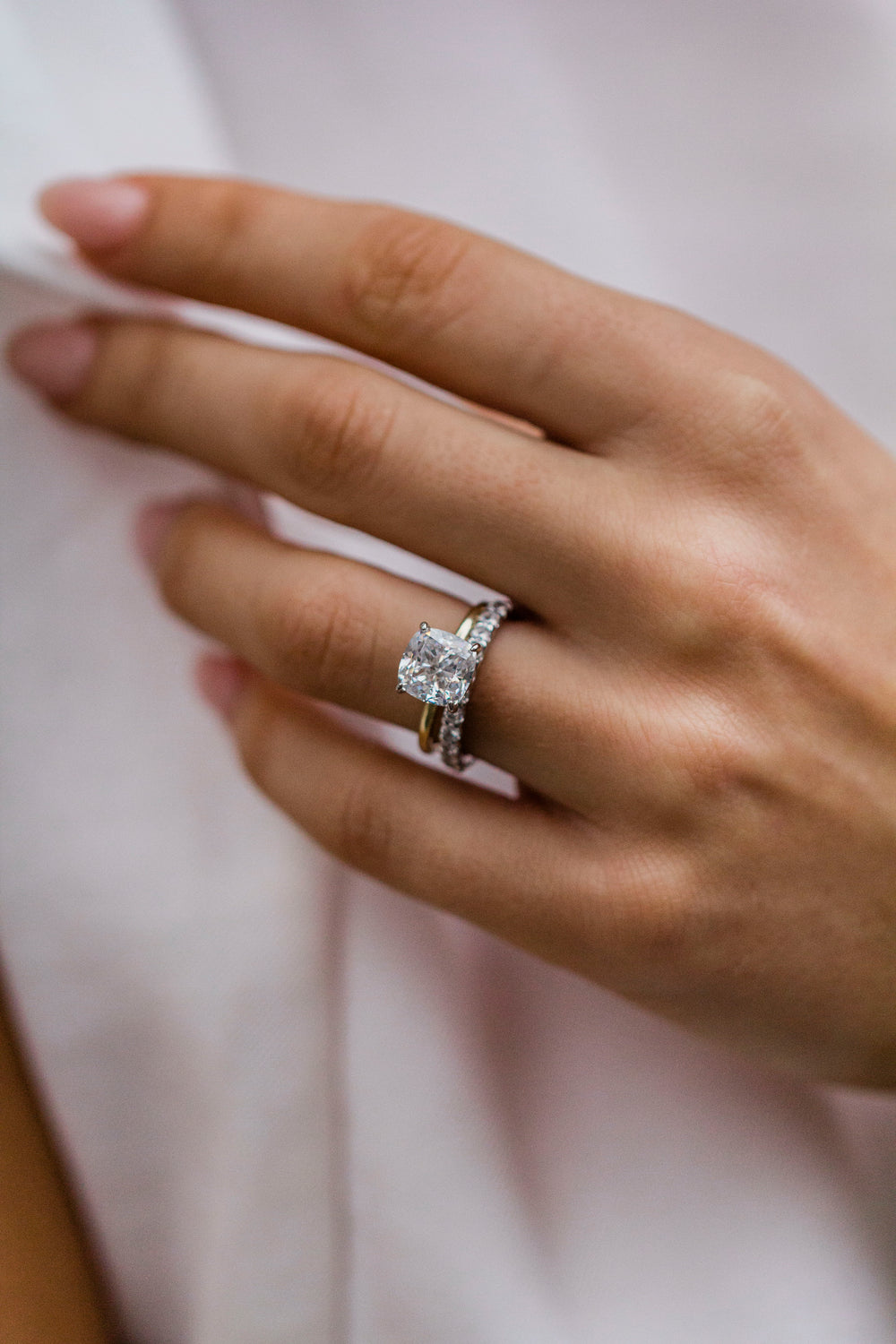 Cushion Cut Solitaire Style Cubic Zirconia in 925 Sterling Silver Ring 5