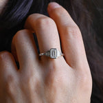 3.0 CT Emerald Shaped Moissanite Engagement Ring With Five Stone Style 7