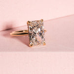 Classic 4.01 CT Radiant Moissanite Engagement Ring with Hidden Halo Design 4
