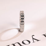 Stunning 0.5 TCW Radiant Moissanite Stones Full Eternity Wedding Band 7
