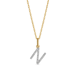 0.30 TCW Round Moissanite Diamond Customized Letter Pendant Necklace in Solid Gold 13