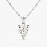 1.50 CT Pear Moissanite Diamond Solitaire Pendant Necklace in Solid Gold 2