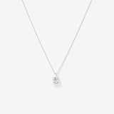 Round Cut Cubic Zirconia in 925 Sterling Silver Necklace 1