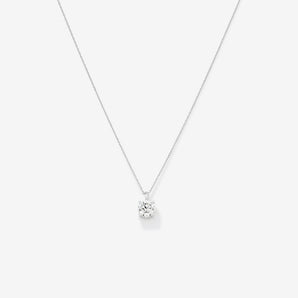 Round Cut Cubic Zirconia in 925 Sterling Silver Necklace