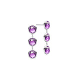 2.70 TCW Round Amethyst Lab Made Diamond- February Birthstone Dangle 5