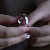 Delicate Moissanite Band with 0.3 TCW Round Cut Stones in Solid Gold 4