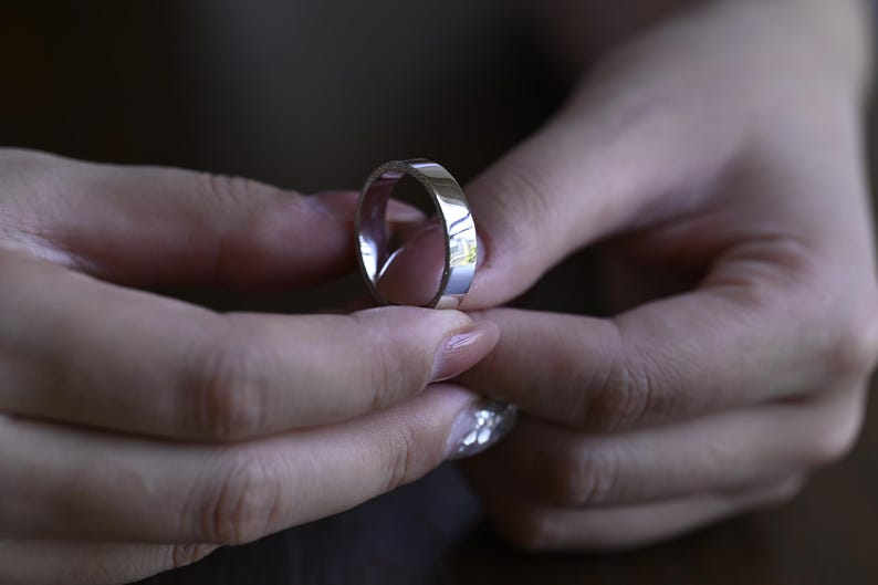 Delicate Moissanite Band with 0.3 TCW Round Cut Stones in Solid Gold 4