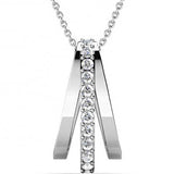 Round Cut Cubic Zirconia in 925 Sterling Silver Necklace 1