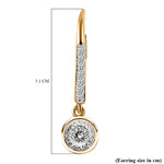 Round Cut Cubic Zirconia in 925 Sterling Silver Earrings 5
