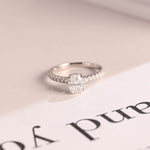 Stunning 1.0 - 2.0 CT Oval Moissanite Engagement Ring with Cathedral Design 1