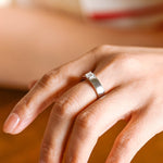 Delicate Moissanite Band with 0.1 CT Asscher Cut Stones in Solid Gold 4