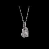 Round Cut Cubic Zirconia in 925 Sterling Silver Necklace 7