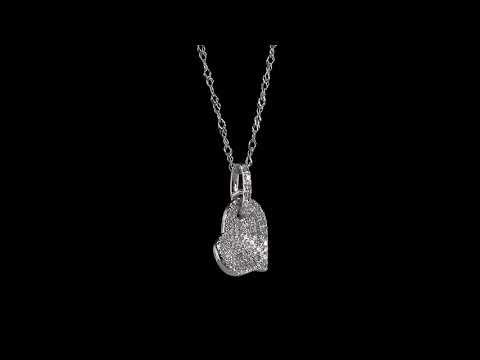 Round Cut Cubic Zirconia in 925 Sterling Silver Necklace 11