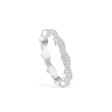 Stunning 0.4 TCW Round Moissanite Stones in Full Eternity Wedding Band 2
