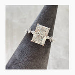 Classic 2.50 CT Radiant Moissanite Engagement Ring with Pave Design 5